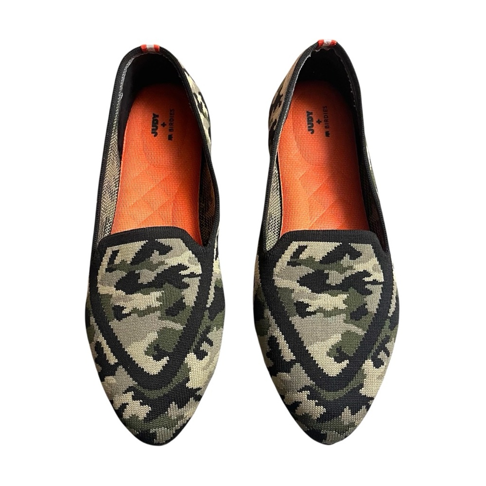 Birdies Camo Knit Flats with Orange Insole